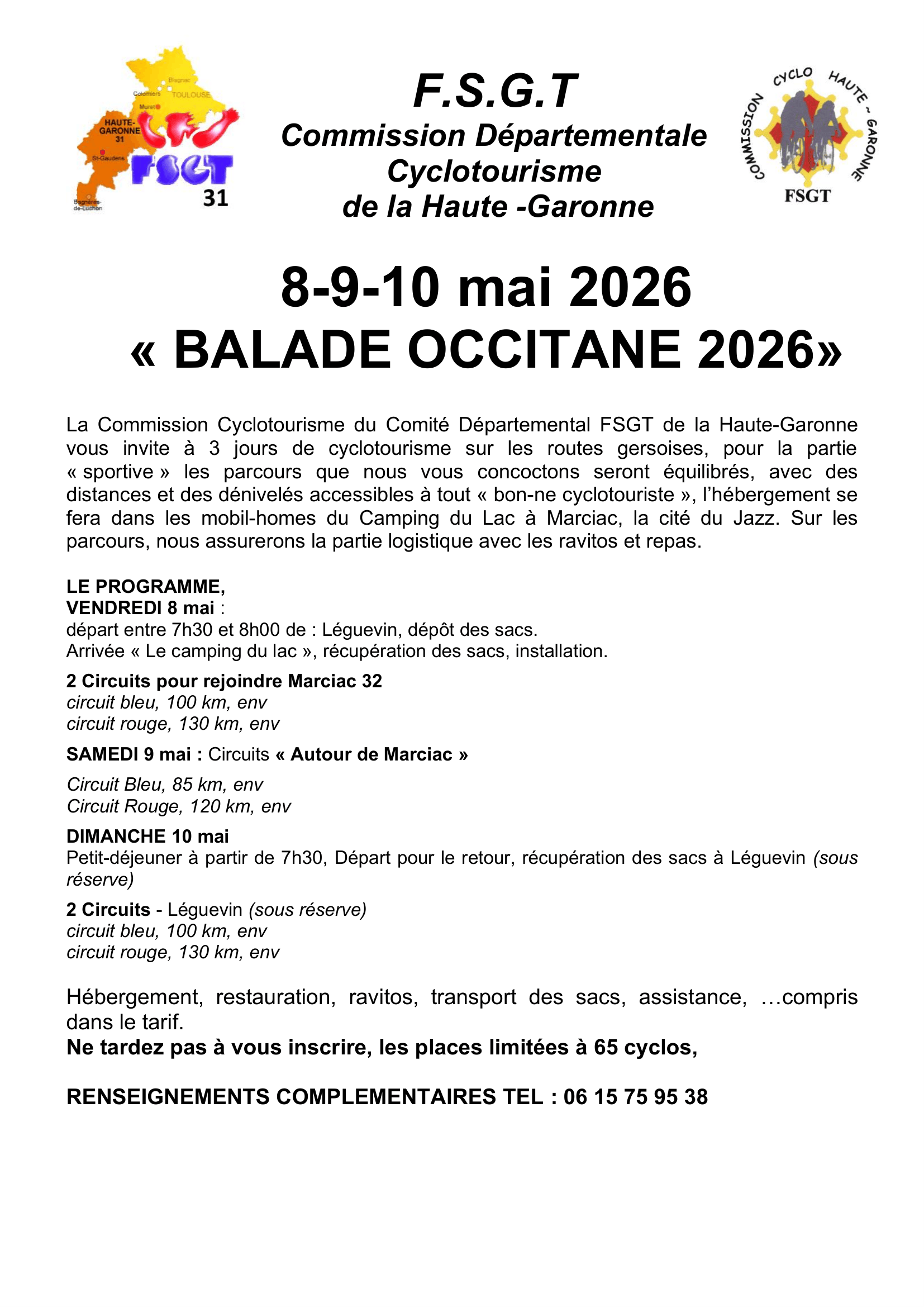 BALADE OCCITANE 2026 Programme 1